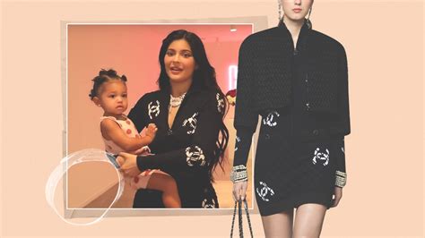 chanel sweater dress kylie jenner|Kylie Jenner's Minimalist Winter Outfit Is a Welcome Surprise.